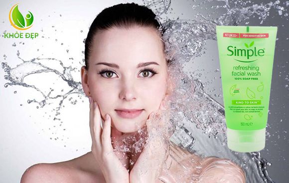 Sữa rửa mặt Simple Kind To Skin Refreshing Facial Wash Gel massage nhẹ nhàng để không làm tổn thương da