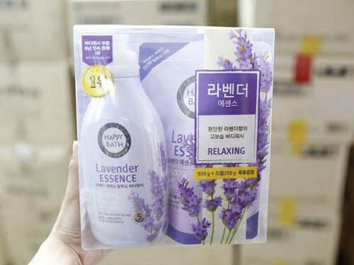 Bộ sữa tắm Happy Bath Natural Lavender Hàn Quốc